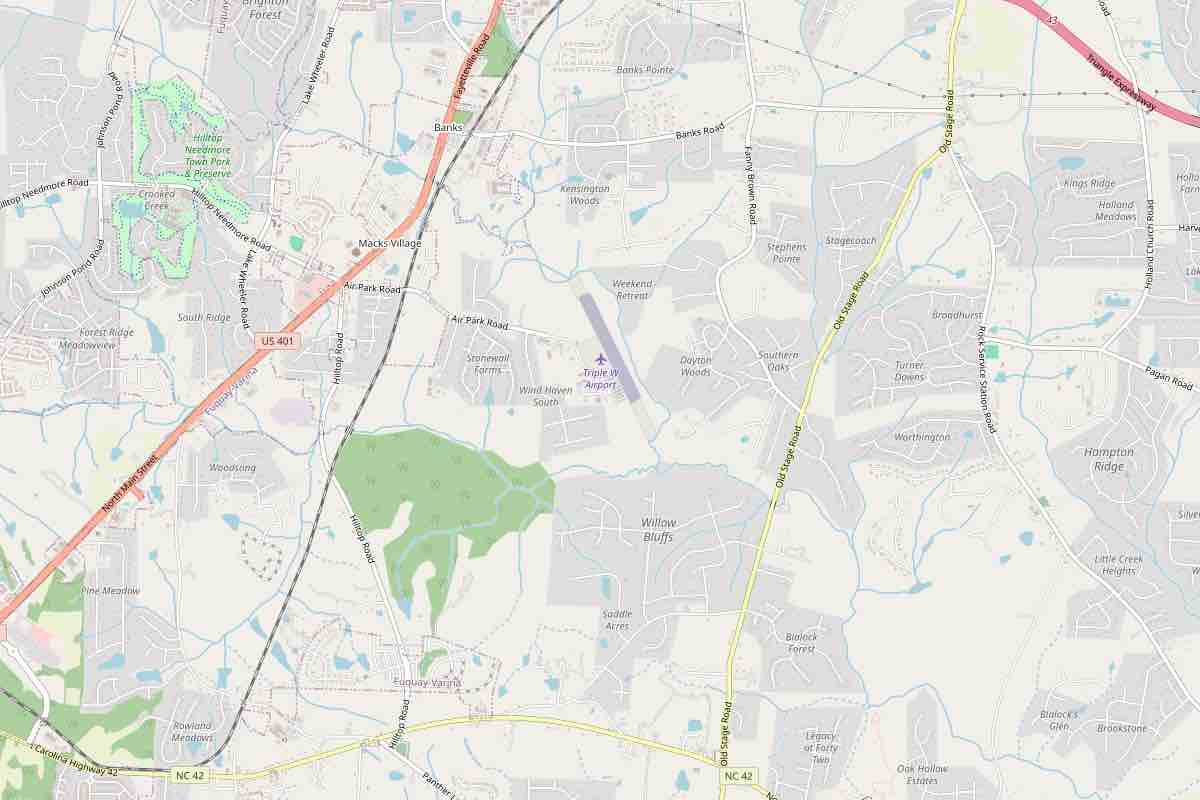 Map of Fuquay-Varina, North Carolina